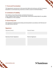 Shareholder Contract Template - page 2