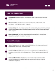 Driver Employment Contract Template - Pagina 2