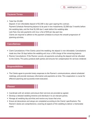 Wedding Planner Contract Template - page 2