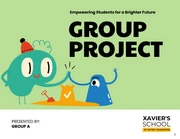 Colorful Character Group Project Education Presentation - page 1