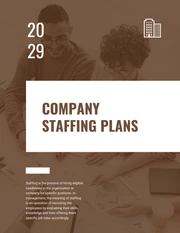 Brown And White Minimalist Modern Company Staffing Plans - Page 1