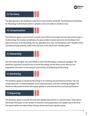 Music Distribution Contract Template Default - Seite 2