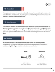 Music Distribution Contract Template Default - Seite 4