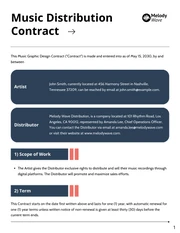 Music Distribution Contract Template Default - Pagina 1