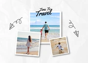 White And Black Modern Simple Polaroid Explore Travel Postcard - Page 1