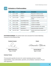 Content Marketing Contract Template - Seite 6