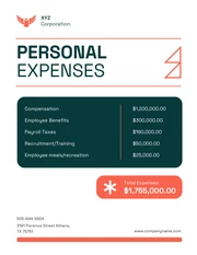 Green And White Simple Expense Report - Page 2