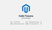 Light Grey And Navy Simple Corporate Business Card - Page 2
