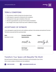 Tile Job Estimate Template - Seite 2