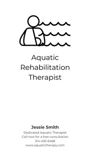Minimal Aquatic Therapist Business Card - Página 2
