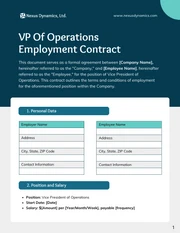 VP Of Operations Employment Contract Template - page 1