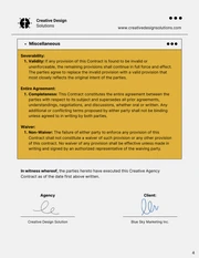 Creative Agency Contract Template - صفحة 4