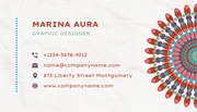 White Modern Texture Mandala Illustration Graphic Design Business Card - Page 2