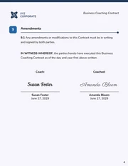 Business Coaching Contract Template - page 4