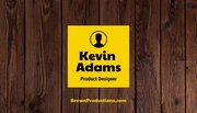 Wood Yellow Personal Business Card - Page 2