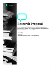 White and Teal Research Proposal Template - Page 1