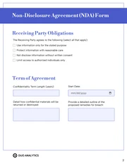 NDA Form Template - Seite 2