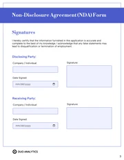 NDA Form Template - Seite 3