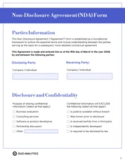NDA Form Template - Seite 1