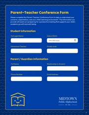 Parent-Teacher Conference Form Template - Pagina 1