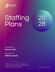 Colorful Gradient Company Staffing Plans - Page 1