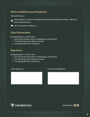 Tattoo Consent Form Template - Page 3