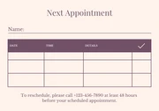 Purple And Light Yellow Pastel Minimalist Aesthetic Appointment Card - Seite 2