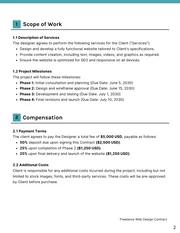 Freelance Web Design Contract Template - page 2