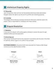 Freelance Web Design Contract Template - صفحة 4