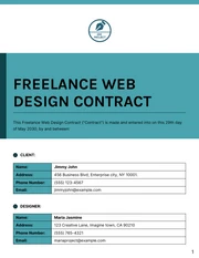 Freelance Web Design Contract Template - Seite 1