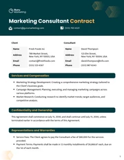 Marketing Consultant Contract Template - Pagina 1