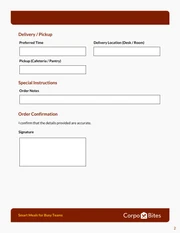 Lunch Order Form Template - Seite 2