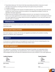 Blue and Brown Simple Clean Lease Contract - Page 3