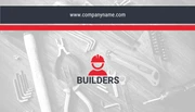 Red And Black Elegant Construction Business Cards - Page 1