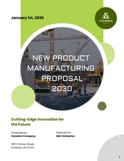 New Product Manufacturing Proposal - Page 1