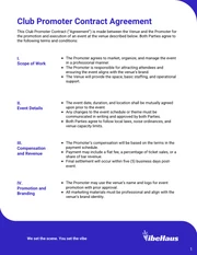 Club Promoter Contract Template - page 1