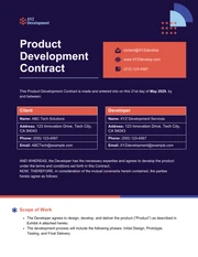 Product Development Contract Template - Page 1