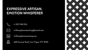 Black And White Simple Pattern Professional Actor Business Card - Page 2
