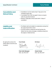 Spay/Neuter Contract Template - Pagina 3