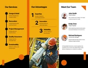 Black Yellow Orange Construction Brochure - page 2