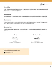 Social Media Consultant Contract Template - page 6