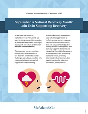 Creating a Recovery-Friendly Workplace Company Newsletter - Pagina 2