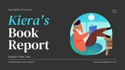 Simple Dark Blue Book Report Education Presentation - Page 1