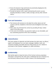 Event Sponsorship Contract Template - Page 3