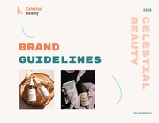 Cosmetic Green and Orange Brand Guidelines Presentation - Page 1