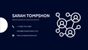White And Navy Modern Professional Networking Business Card - page 2