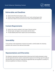 Social Media Influencer Contract Template - Pagina 3