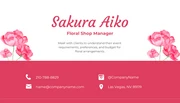 Soft Pink Floral Business Card - Page 2