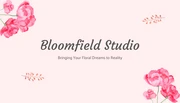 Soft Pink Floral Business Card - Page 1