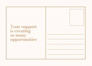 Beige And Brown Modern Aesthetic Business Thankyou Postcard - Page 2